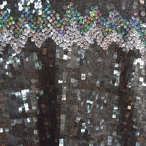 Multi Coloured Sequinned / Beaded Top SZ L